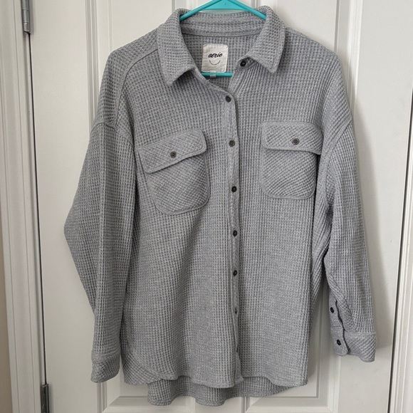 aerie Tops - Aerie LumberJane Waffle Button Up Shirt